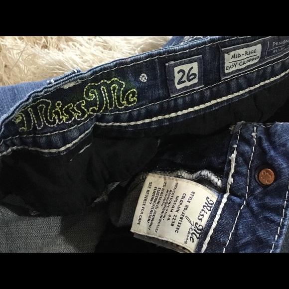 MISS ME Womens size 26 MID RISE EASY CROPPED JEANS - Picture 6 of 7